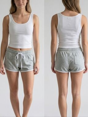 Xhilaration Gray Dolphin Sleep Shorts w/ White Trim XS